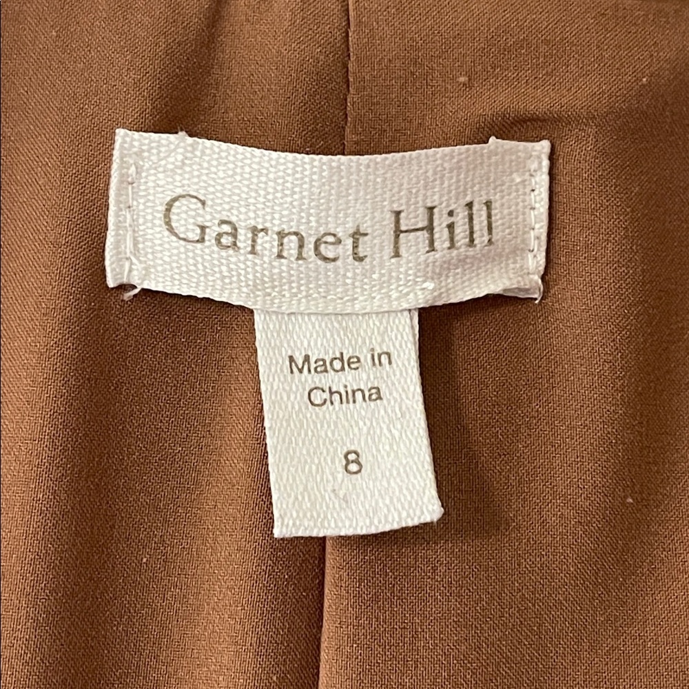 Garnet Hill Camel Brown Single-Button Blazer - Picture 6 of 8